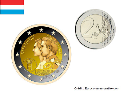 2 Euros Commémorative Luxembourg 2022 Mariage UNC • 9.90€