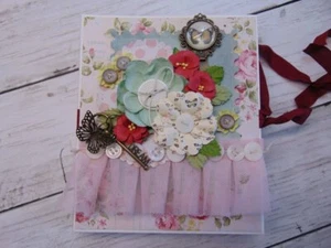 Handmade MIxed Media Mini Scrapbook Photo Album ocbrandy gift keepsake DREAM - Picture 1 of 11