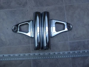 1984 Kawasaki ZN700 LTD K628-1) chrome front fork ears headlight mounts set - Picture 1 of 12