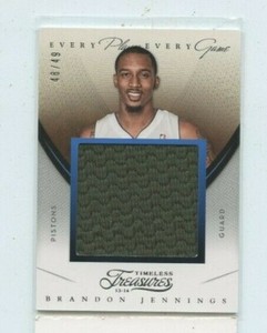 BRANDON JENNINGS 2013-14 Panini Timeless Treasures Every Player Game Jerseys /49