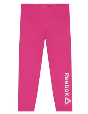 Leggings Reebok Niñas Pequeñas Poliéster Spandex Rosa 7/8, Talla XL (14/16) NUEVOS Foto 1 de 4