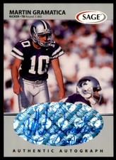 1999 SAGE Autographs Silver Martin Gramatica RC Auto /400 Bucs #A20 *Noles2148*