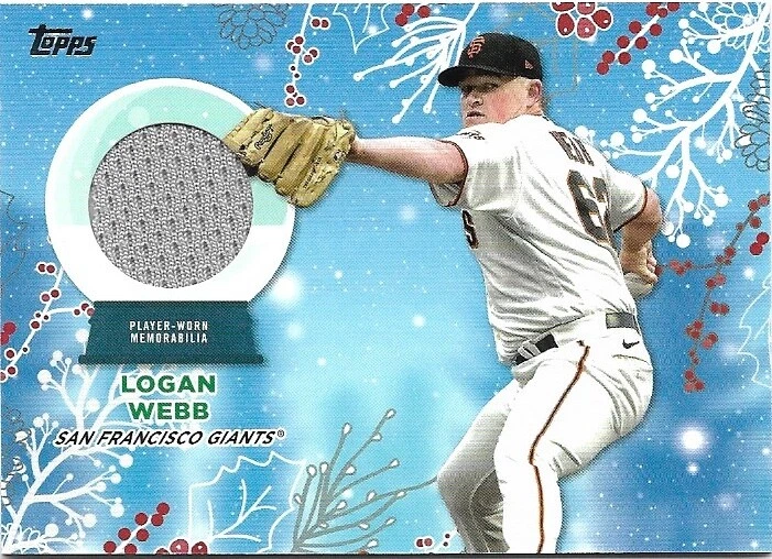 Logan Webb - 2023 Topps Holiday player worn memorabilia #RC-LW - SF Giants - Image 1 of 1