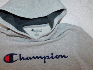 CHAMPION ― Youth S Small ― Gray/Classic Logo Pullover Hoodie Sweatshirt ― #CK20 - Picture 1 of 4