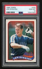 1989 TOPPS LEN DYKSTRA #435 NEW YORK METS LENNY NAILS PSA 10 GEM MINT