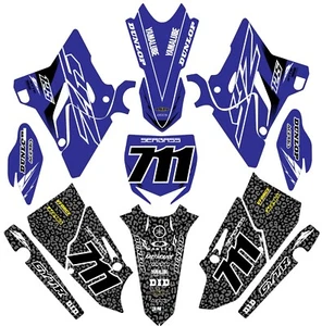 Graphics for Yamaha YZ 125 YZ 250 2015-2020  Decals stickers shrouds Blue Black - Picture 1 of 1