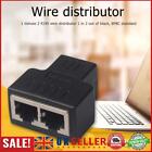 2x 2 Ways LAN Ethernet Cord Network Cable RJ45 Splitter Connectors Adapter GB