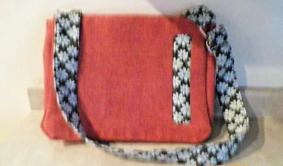 橙色尿布袋托特包信使 Zosephine 16 英寸 x 11 — 第 1/4 张图片