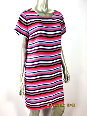 Vestido túnica CYNTHIA ROWLEY TALLA 12 NUEVO SIN ETIQUETAS 100 % poliéster rosa naranja cremallera trasera Foto 1 de 4