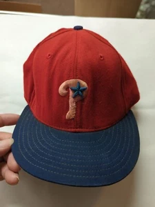 VINTAGE NEW ERA DIAMOND COLLECTION RED PHILADELPHIA PHILLIES BASEBALL HAT - Picture 1 of 9