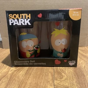 Brand New Box Set of 2 South Park 16oz Collectors Glassware Valentines 2025 - Picture 1 of 2