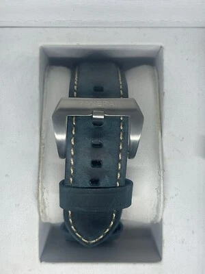Correa de reloj de cuero genuino azul oscuro de 24 mm se adapta a la correa Panerai PAM ¡OFERTA! Foto 1 de 4