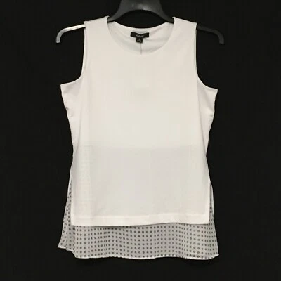 Alfani Women's Petite Size PP White Overlay Print Sleeveless Tank Top - Image 1 of 4