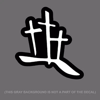 Calcomanía calcomanía calcomanía de vinilo automática Calvary Hill Christian Christ Cross 5" impresa digitalmente Foto 1 de 2