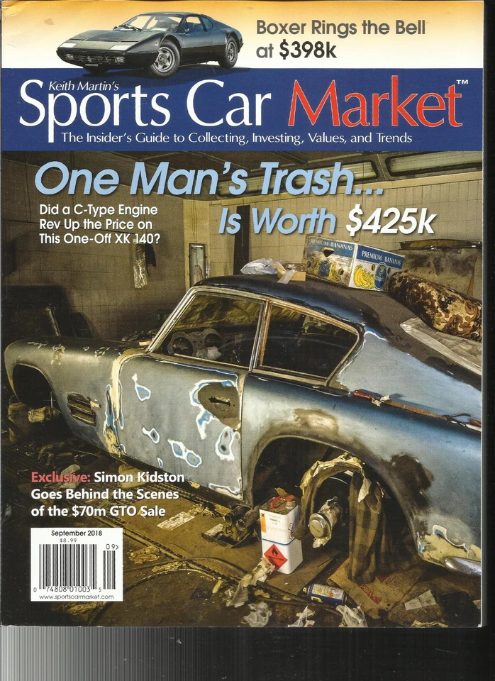 KEITH MARTIN'S SPORTS CAR MARKET, ONE MAN'S TRASH  SEPTEMBER, 2018  VOL. 30  # 9 - Image 1 of 1