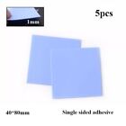 5Pcs Blue Color Silicone Thermal Pad Computer Cpu Heat Reducing Patch
