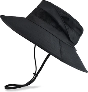 Men'S Sun Hat, Rain Waterproof UV Protection Wide Brim Bucket Hat for Beach - Picture 1 of 12