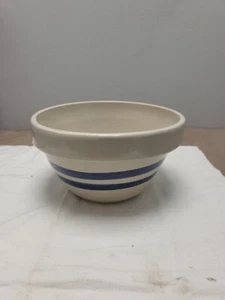 Vintage R.R.P. Co. Roseville Ohio Blue Striped Bowl - Picture 1 of 13