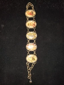 Michal Negrin 7" bracelet Christmas Santa Claus  metal Israel - Picture 1 of 5