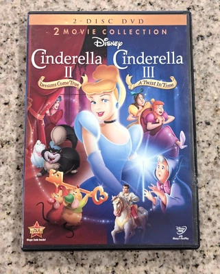 Disney Cinderella II & III: 2-Movie Collection DVD 2012 w/Insert Dreams Twist - Image 1 of 4