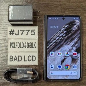 Google Pixel Fold 256GB Obsidienne - Débloqué - Lecture Vendeur Notes - Photo 1 sur 6