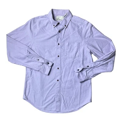 Рубашка мужская фиолетовая средний хлопок унисекс с длинным рукавом однотонная - Изображение 1 из 4