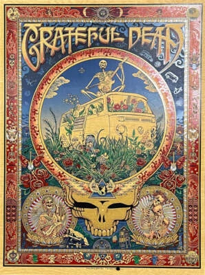 EMEK - Grateful Dead Wood Veneer Variant Print Poster Bottleneck - Image 1 of 4