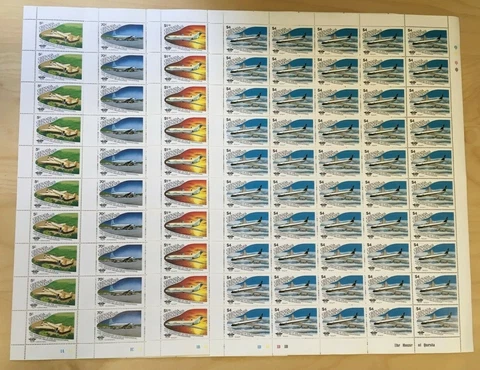 FULL SHEETS Grenadines 1985 652-5 - Civil Aviation Org.- Set of Sheets - MNH Cover