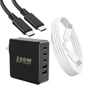 Premium Gan 200W USB C Ladegerät mit 5 Ports - 3x USB-C PD 3.0 und 2x USB- QC 3.0 - Bild 1 von 1