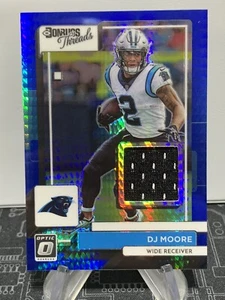2022 Panini Optic Donruss Threads Blue Hyper Prizm Patch DJ Moore #DT-Dj🔥 - Picture 1 of 2
