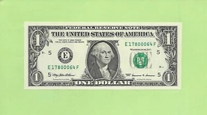 1999 ..UNCIRC 1 $ E 1780 0064 F .... 1999 1 $ E-F NICE NOTE FRN - Bild 1 von 2