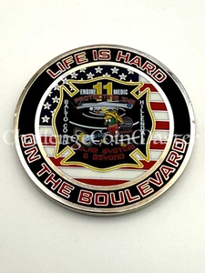 F56 Baltimore County Fire Department Engine 11 Medic Challenge Coin - Picture 1 of 2