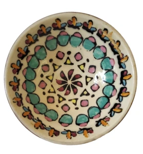 Cuenco de cerámica Tom Phinney 1985 de colección firmado con astillas de esmalte de 7" de diámetro - Imagen 1 de 12