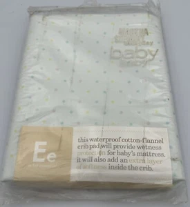 "Sábana de cuna vintage de franela de algodón impermeable para bebé Martha Stewart NUEVA 27"" X 36""" - Imagen 1 de 2