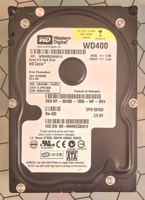 WD Caviar WD400BD WD400BD-75JMC0 HSBACTJCA 2061-701293-100 40GB SATA 3.5” HDD ✅✅ - Image 1 of 2