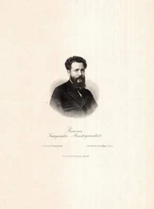c1887 Maurice ROUVIER Premierminister Frankreich France Stahlstich-Porträt - Picture 1 of 1
