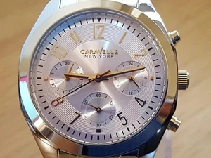 Ladies Gold & Silver Bulova Caravelle New York 45L136 Chrono Melissa Dress Watch - Picture 1 of 9