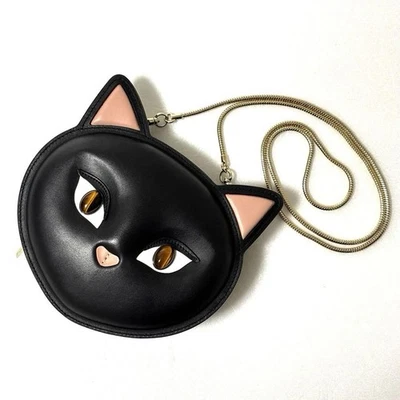 Bolso Bandolera Kate Spade Cat Negro Gatito Diseño Felino Bolso de Hombro Usado Foto 1 de 4
