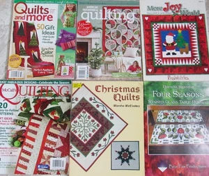 Lot of 6 HOLIDAY CHRISTMAS Quilt Pattern Books & Magazines Runners Modern Gifts - Picture 1 of 19