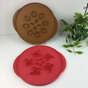 Vintage Nordic Ware Pie Crust Cutter Leaves Apples & Cherries Stars Dual Sided - Picture 1 of 3