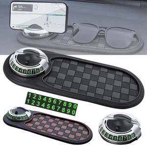 Multifunction Car Dashboard Anti-Slip Mat Auto Phone Holder & Parking Number - Photo 1 sur 15
