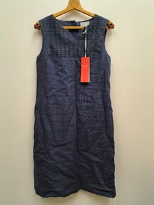 Pure Collection Size 12 NWT Sleeveless Blue Button Up Dress - Picture 1 of 9