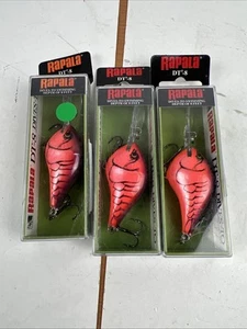 3 lures rapala dt-8 dt08 dmn dives to 8' bass crankbait  2" 3/8oz demon - Picture 1 of 3