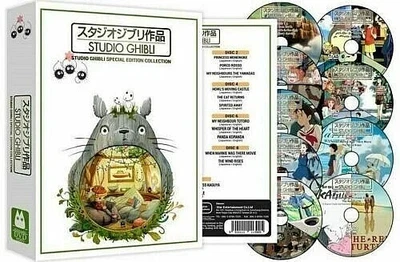 Studio Ghibli Hayao Miyazaki Collection 25 Movie (DVD, 9-Disc Box Set) Region 1&