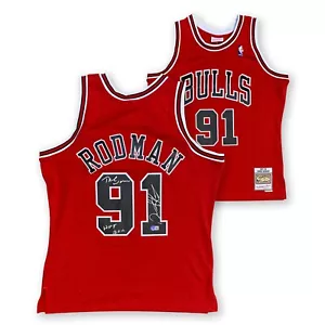 Dennis Rodman Autographed Chicago Bulls Mitchell Ness Swingman Jersey Beckett - Picture 1 of 3