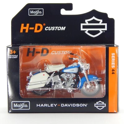 Motocicleta Harley Davidson 1966 FLH Electra Glide Maisto escala 1:18 H-D Custom44 Foto 1 de 4