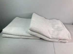 HOTEL COLLECTION Bath Sheet Towels x4. Color: Ivory. 65”x32”. Used. - Picture 1 of 6