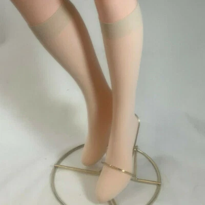 Hasta la rodilla transparente de microfibra 6 Pr National - negro suave, perla, natural - talla única Foto 1 de 4