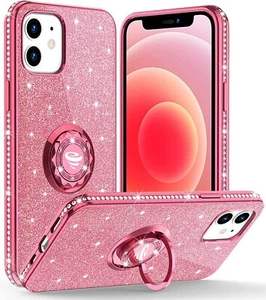 Custodia iPhone 12, custodia iPhone 12 Pro, cover bumper diamante scintillante glitter lusso - Foto 1 di 9