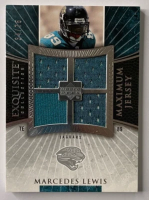 Marcedes Lewis 2006 Exquisite Collection Maximum RC JERSEY PATCH Jaguars #'d /75 - Image 1 of 2